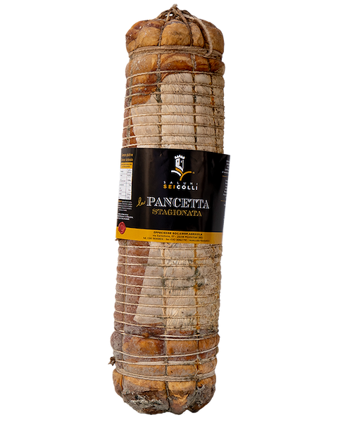 La Pancetta Stagionata, senza lattosio, senza glutine, carne 100% italiana